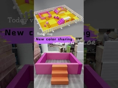 Πορτοκαλί μαλακό παιχνίδι με μπάλα και γλάστρα Ρόζ Κόκκινο μαλακό παιδικό χώρο εσωτερικού