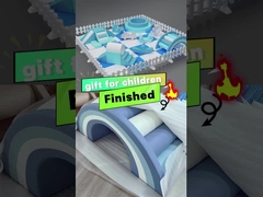 Προσαρμοσμένο εξοπλισμό μαλακού παιχνιδιού λευκό και μπλε αφρό μαλακό παιχνίδι με μπάλα pit