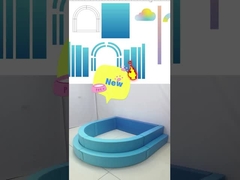 Κυανό Μπλε Σφαίρα Pit Παιδιά Soft Play εξοπλισμός Παιχνίδι Πάρτι Πολυχρωματιστά σύννεφα Αψίδα