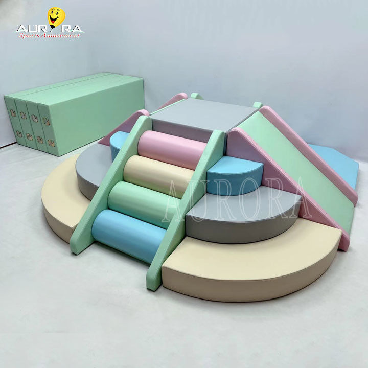 Παστέλ Baby Soft Play Κλιμακωτικά Μπλοκ για Πάρτι ενοικίαση Προσαρμοσμένο εξοπλισμό Soft Play