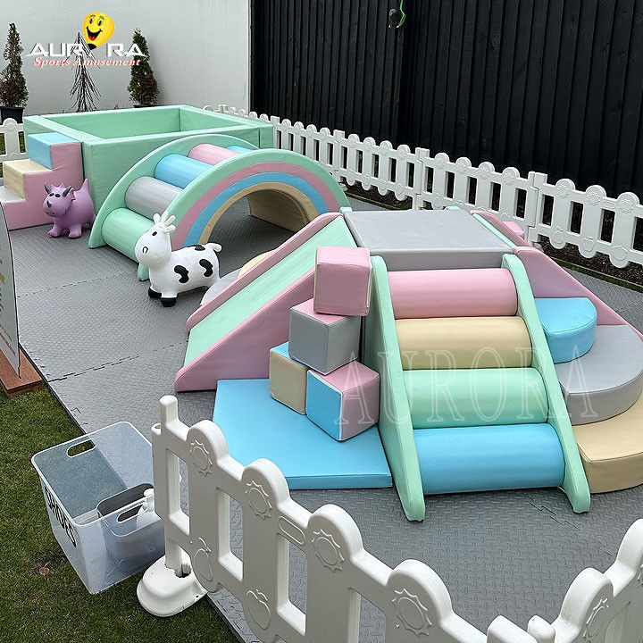 Παστέλ Baby Soft Play Κλιμακωτικά Μπλοκ για Πάρτι ενοικίαση Προσαρμοσμένο εξοπλισμό Soft Play