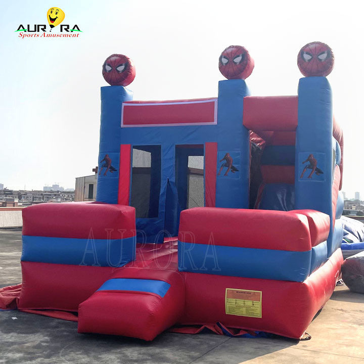 Θέμα Spider Man Πλούσιοι Φουσκωτό Πυροβόλο Κάστρο Bouncer Combo Προσαρμοσμένο