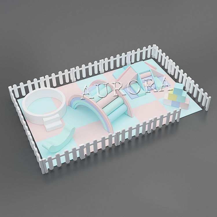 Παιδικά Soft Play Set Super Indoor Soft Play εξοπλισμός Λευκό και Ροζ Soft Package