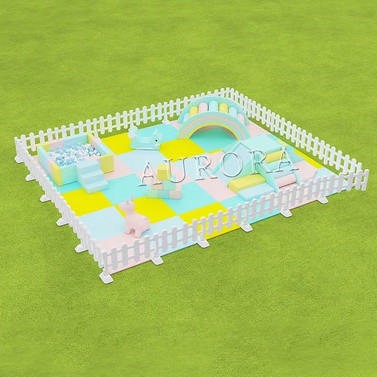Παιδικά Soft Play Set Super Indoor Soft Play εξοπλισμός Λευκό και Ροζ Soft Package