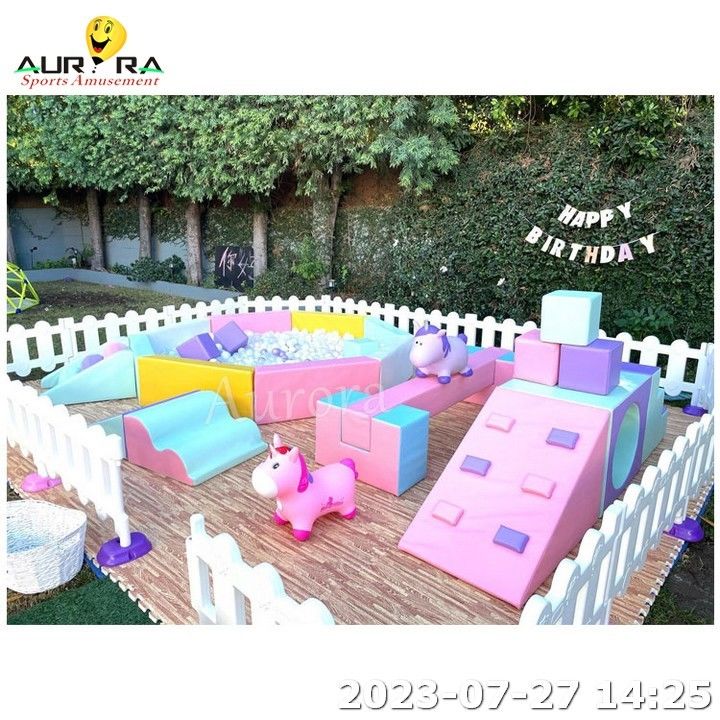 Πιόλε Ροζ Εργαλεία Soft Play Φράχτης Soft Play για παιδιά Soft Play Sets
