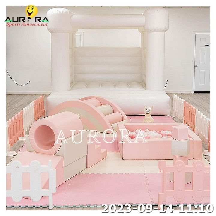 Λευκό και Μπλε Προσαρμοσμένο Soft Play Πιο δημοφιλές Indoor Kids Soft Play Center