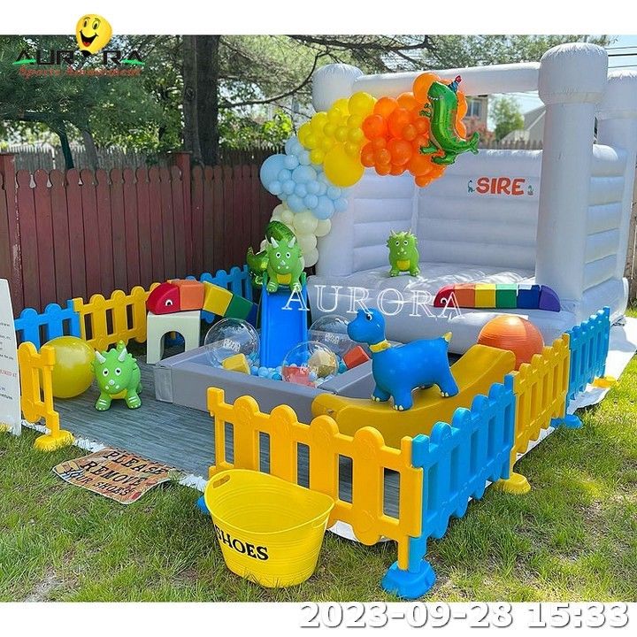 Κόκκινο Εξωτερικό Soft Play Sets Παιδικό Πλατόπεδο με Πνευματικό Πύραυλο για Παιδιά