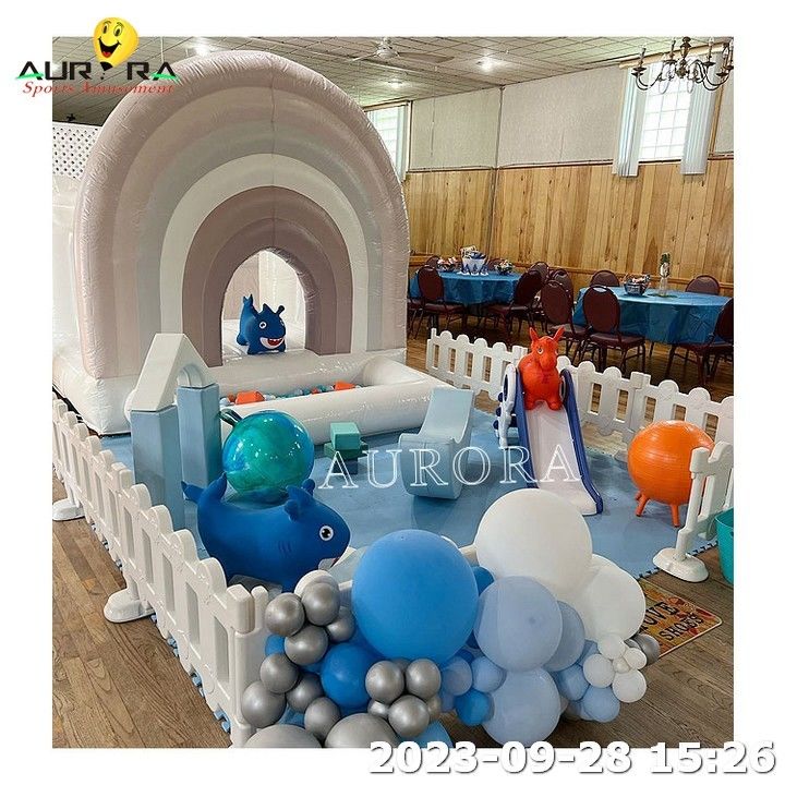 Λευκό Κάστρο White Bouncy White Soft Play Sets Εξοπλισμός Παιδικής Περιοχής Πάρτι Soft Play