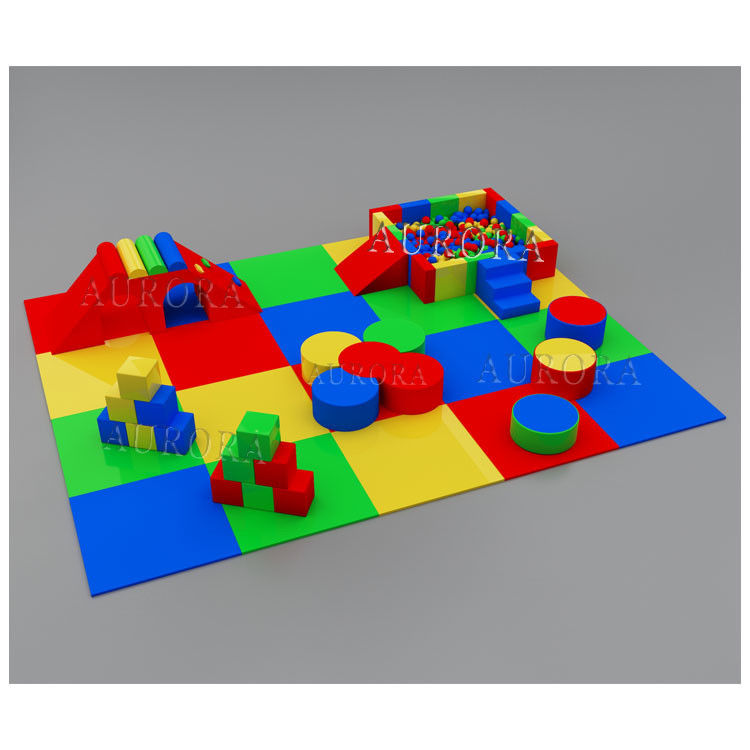 Soft Play ενοικιαζόμενο εξοπλισμό Soft Climbing Slide Play πολύχρωμα μπλοκ αφρού